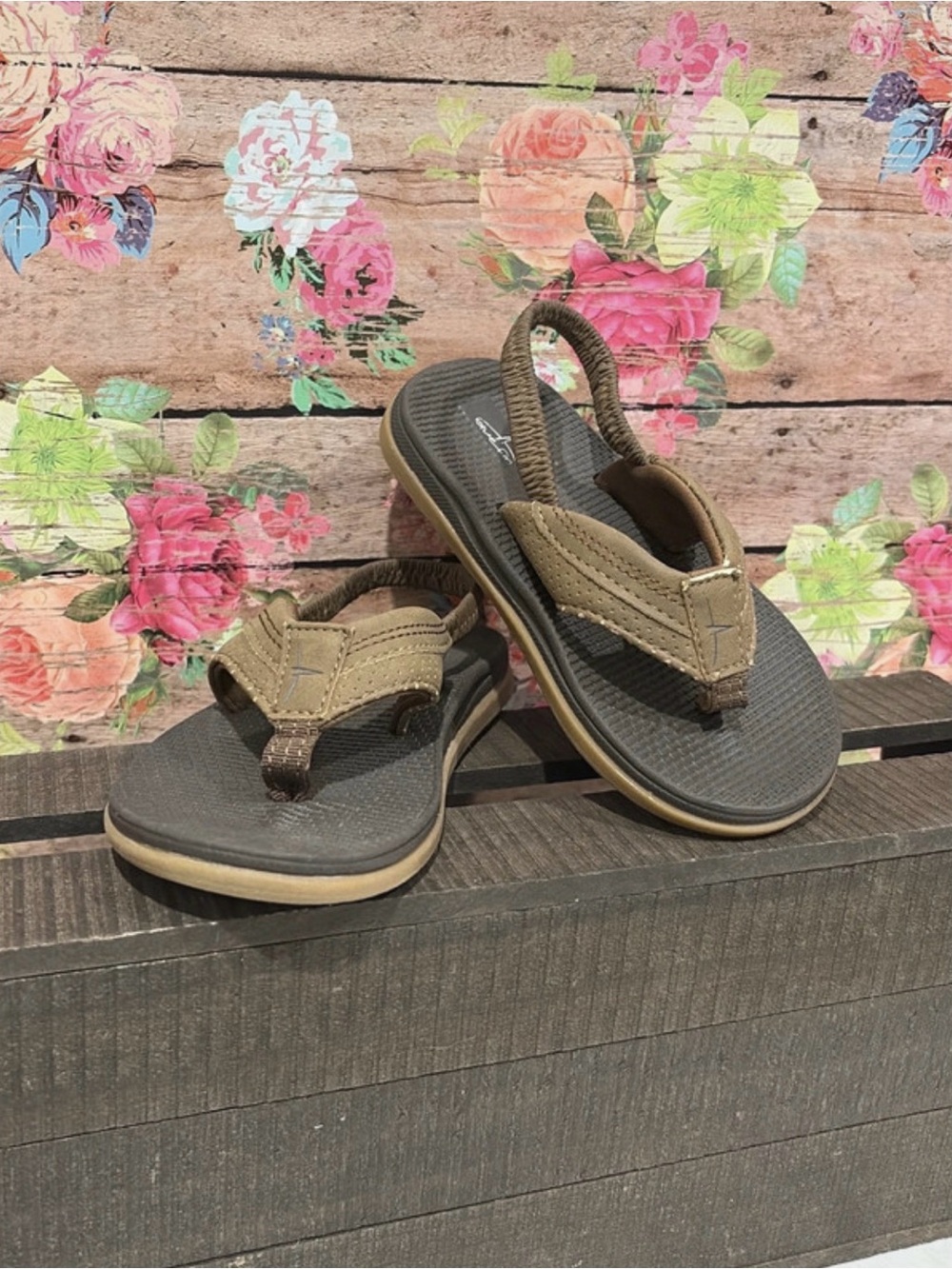 Toddler Blue Fin Lil Zeb Flip Flop Sandals